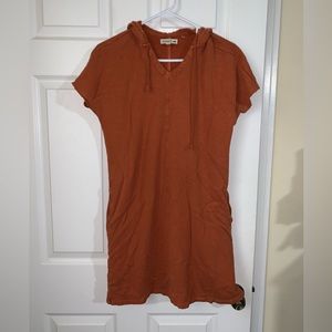 Toad & Co Burnt Orange Hoodie Dress-size S